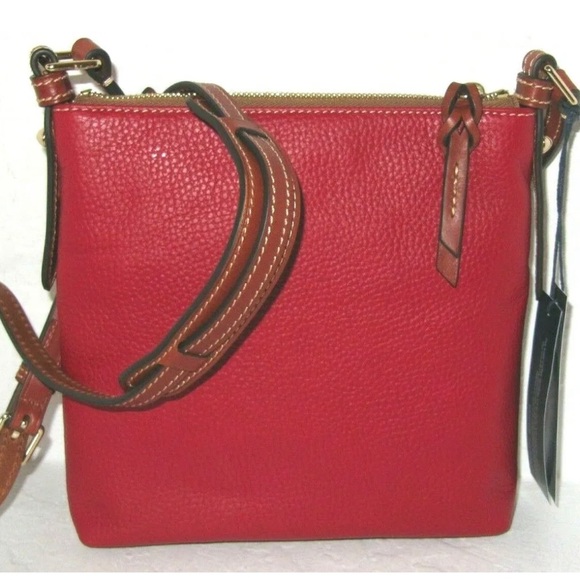 Brand New Pebble Leather RED call Scotty, Dooney, and Bourke Nag - Picture 4 of 10
